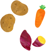 にんにく・豆・里芋・カブ